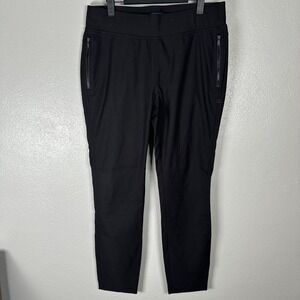 Toad & Co Flextime Moto Crop Pants Womens Size 12 Black Nylon Stretch‎